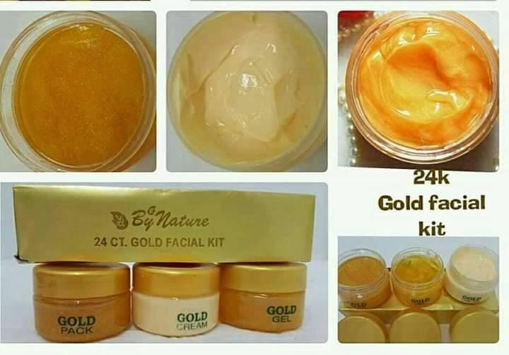 By nature 24 ct gold facial kit